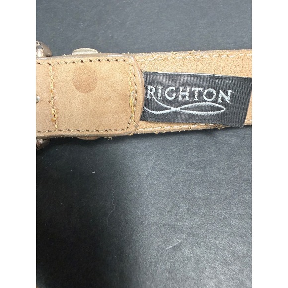 Righton Leather Belt Womens 32 Tan Green Vintage 1993 Western Floral Concho main image 4